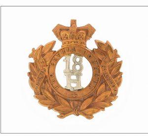 Cap Badge for Eighteenth Hussars