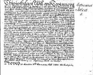 Last Will and Testament of Edward Isted