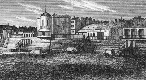 Bathing Machines on Ramsgate seafront in 1830's