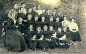 Fanny Chandler (far left), Matron and School Mistress at Bristol Industrial School for Girls