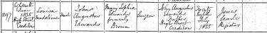 Louisa Edwards Birth Entry