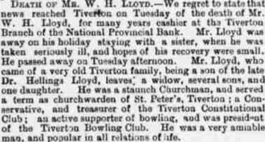 William Hellings Lloyd Obiturary