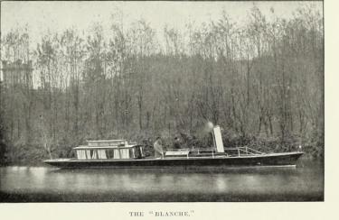 Vicat Cole on his barge: 'The Blanche'.