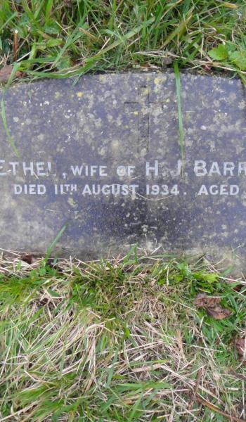 Ethel Barratt headstone