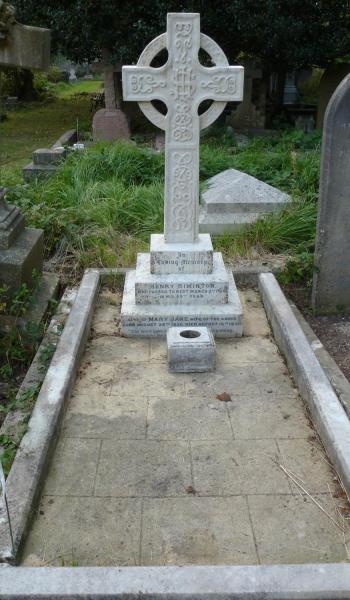 Henry Riminton (buried 1916) headstone