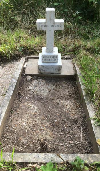 Vera Buckeridge (buried 1908) headstone