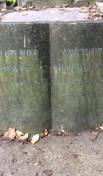 Georgina Pegg (buried 1928) headstone