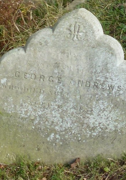 Photograph of headstone for George Andrews