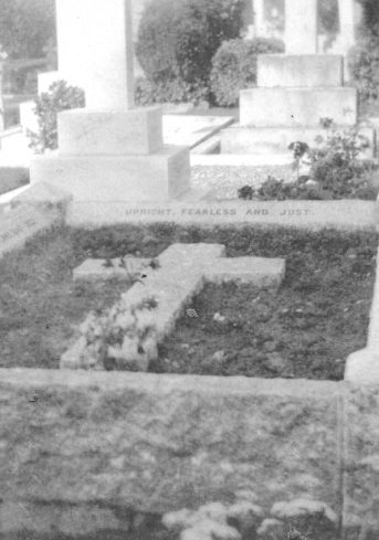 Photograph of headstone for William  Lawson