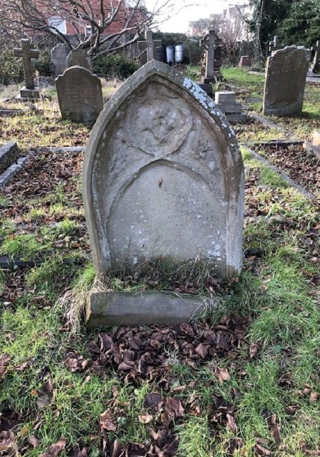 Photograph of headstone for Henry Pitman