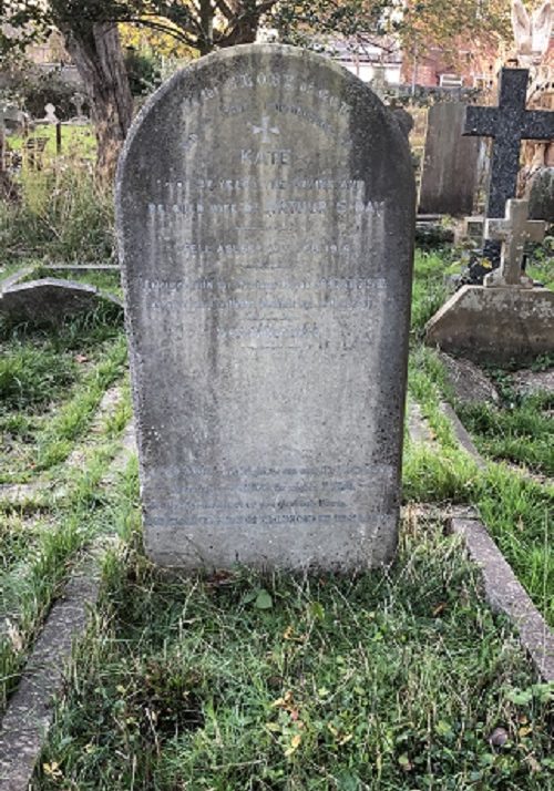 Photograph of headstone for Kate Day