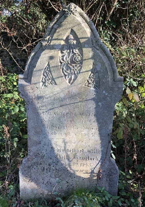 Photograph of headstone for Acton Havelock