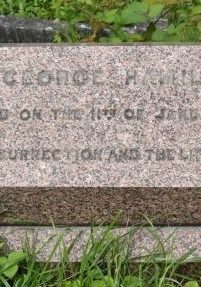 Photograph of headstone for George Hamilton